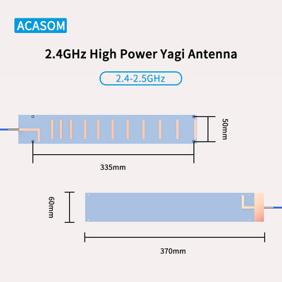 RFSMA Erkek Yagi Drone Jammer Anten 50 Ohm 13 DBi Yüksek Kazanç