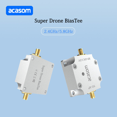 12V Super Drone Bias Tee Düşük Giriş Kaybı ≤0.4dB Girdi Gücü için ≤40dBm ve 2.4-2.5GHz
