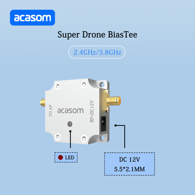 2.4GHz Amplifier Transfer Güç Tedarik Modülü için Super Drone Serisi DC 12V Bias Tee