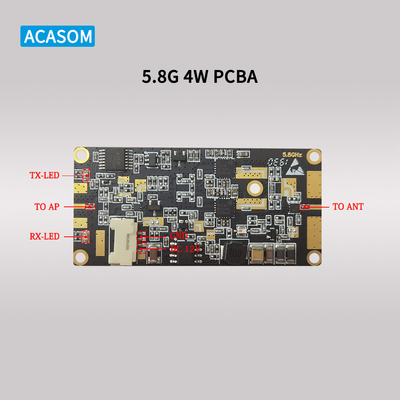 Güçlü 5W 37dBm RF Sinyal Güçlendirici 12V PCBA 5.8GHz ve 2.4GHz için Kablosuz Aralık Genişletme