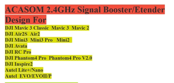 Drone için 2400MHz RF Sinyal Genişletici